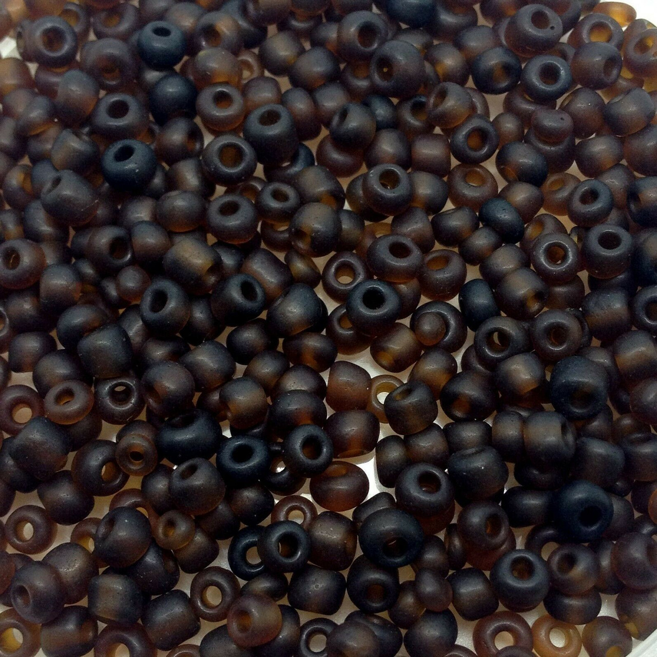 Dark Brown Frosted 8/0 seed beads