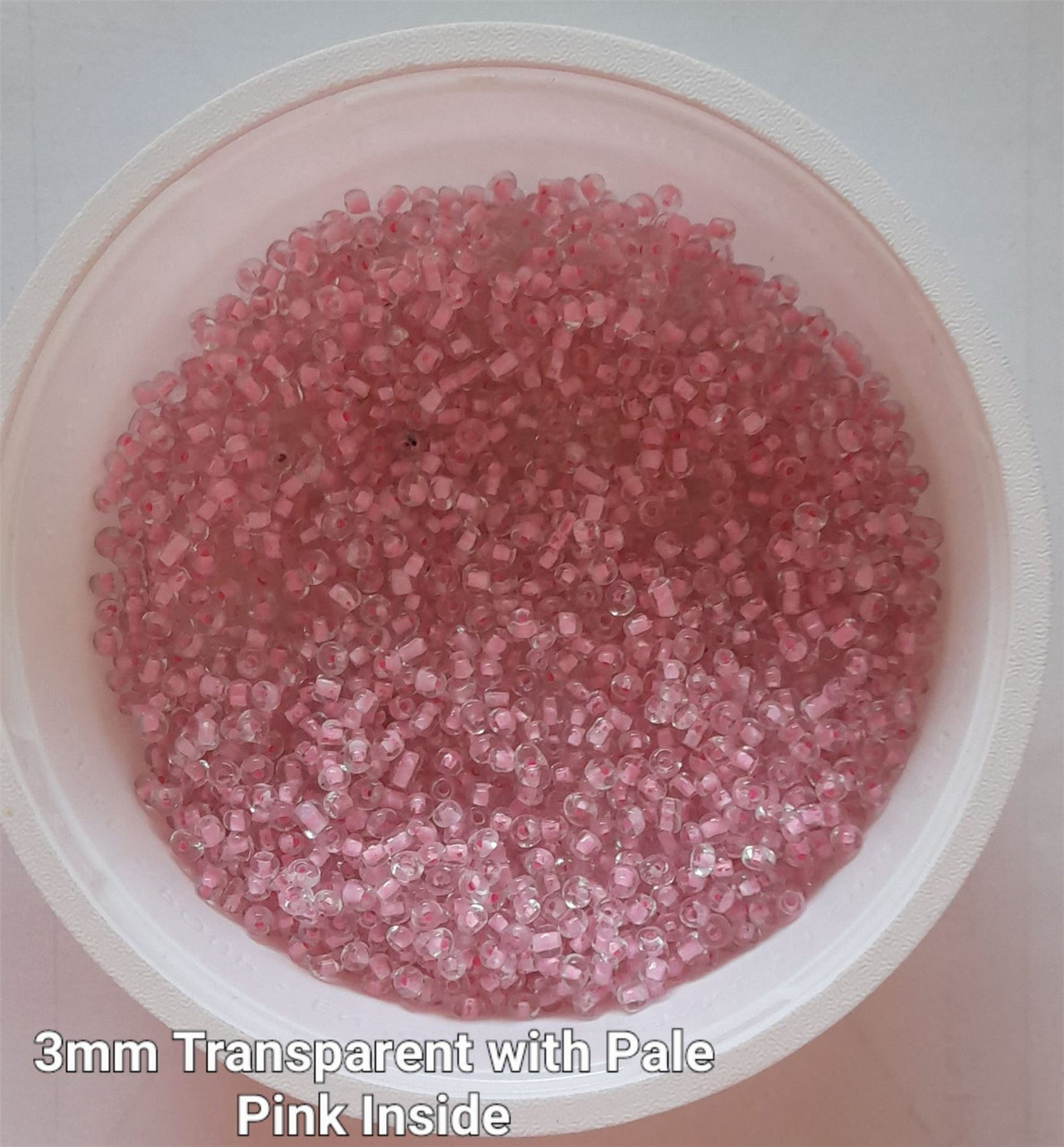 Pale Pink Inside Colour 8/0 seed beads