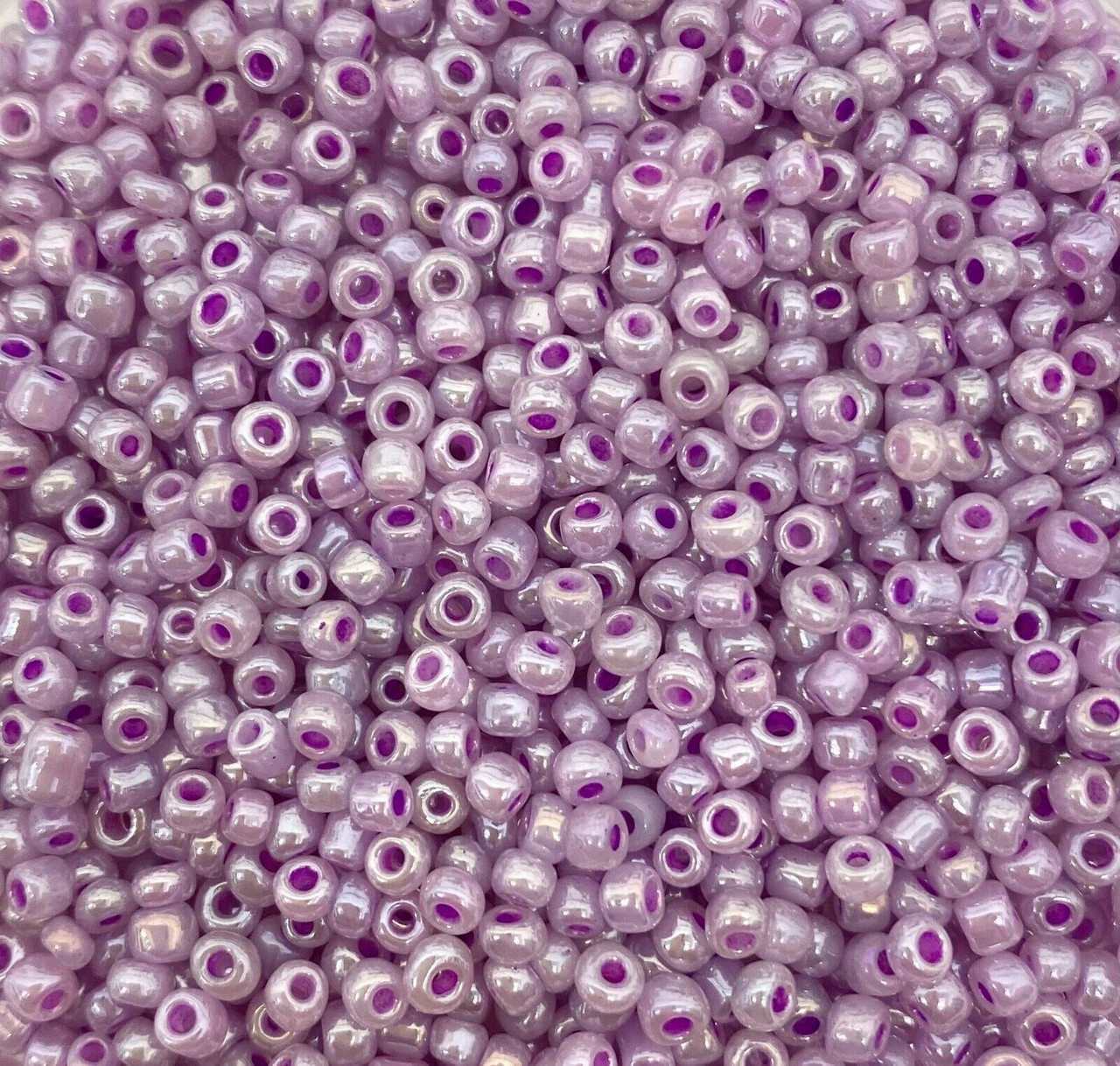 Purple Ceylon 8/0 seed beads