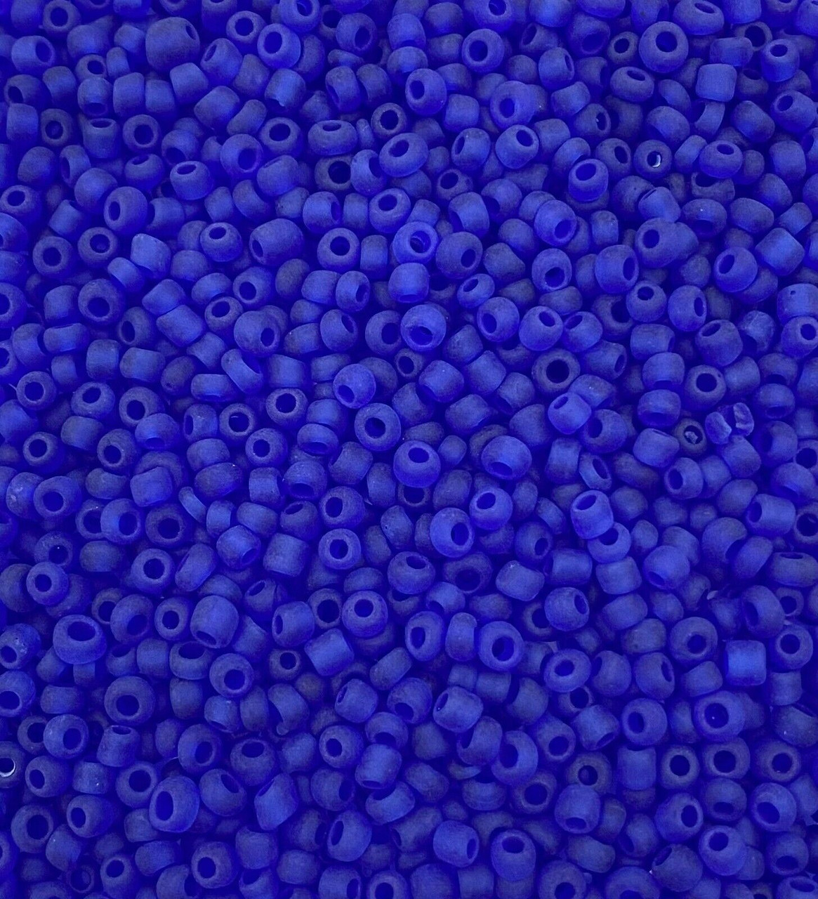 Deep Blue Frosted 8/0 seed beads