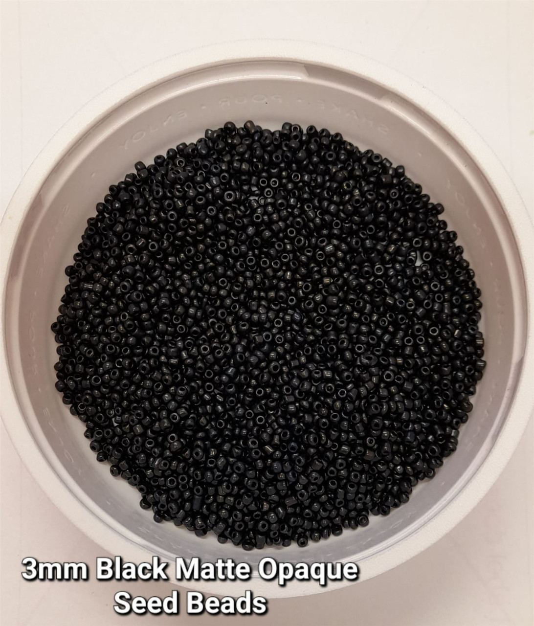 Black Matte Opaque 8/0 seed beads