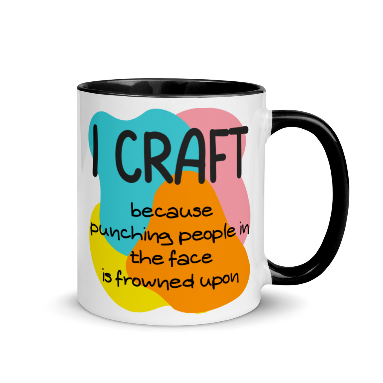 I craft because... - Mug with colour inside