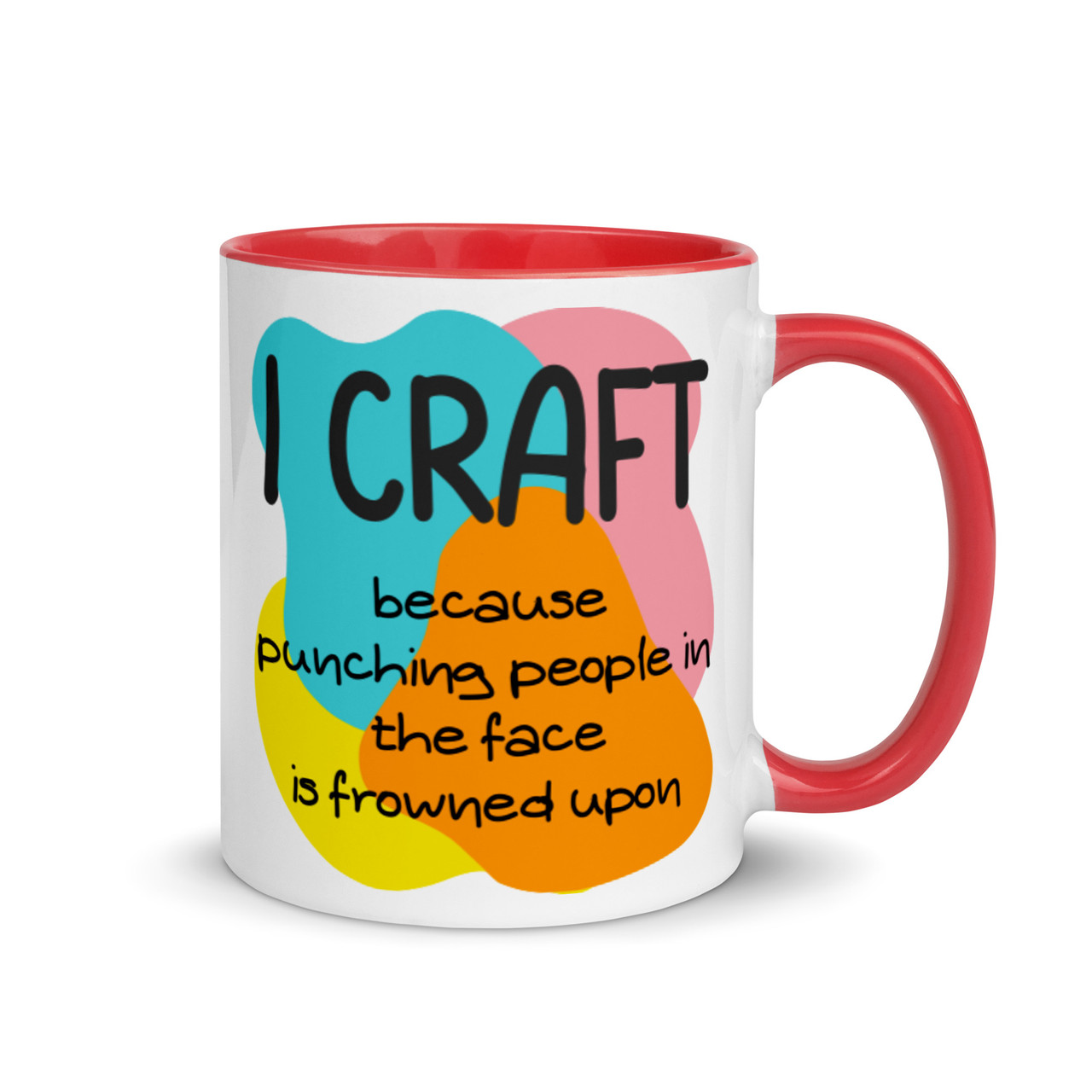 I craft because... - Mug with colour inside