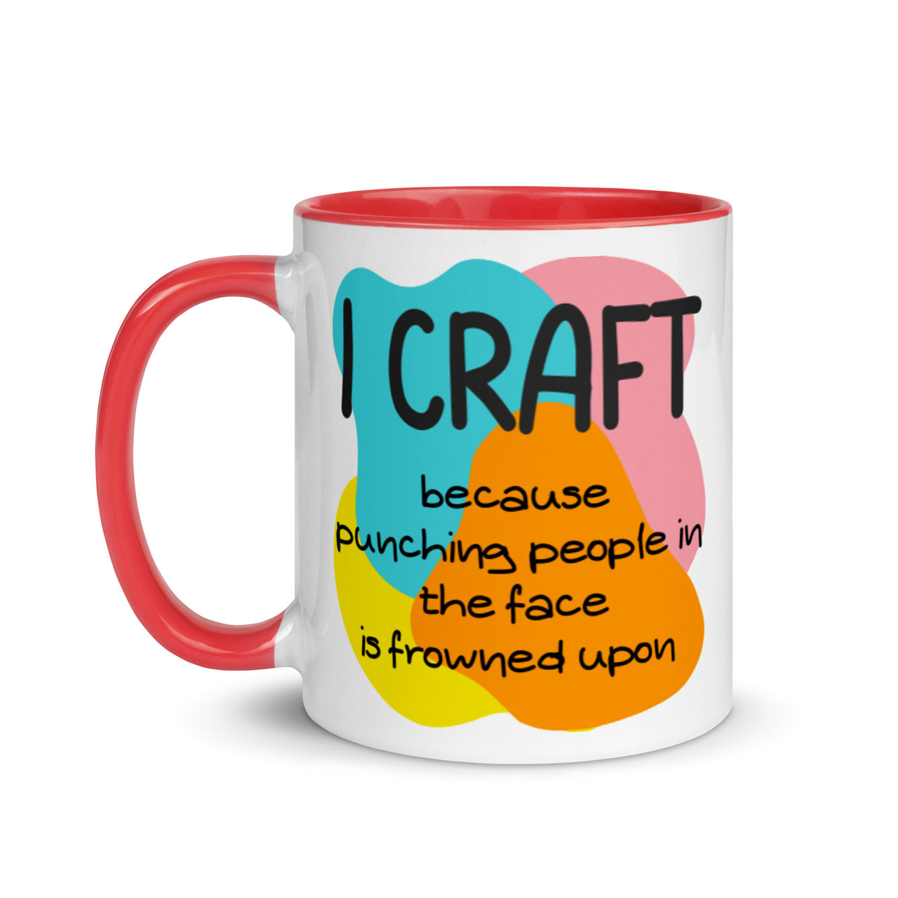 I craft because... - Mug with colour inside