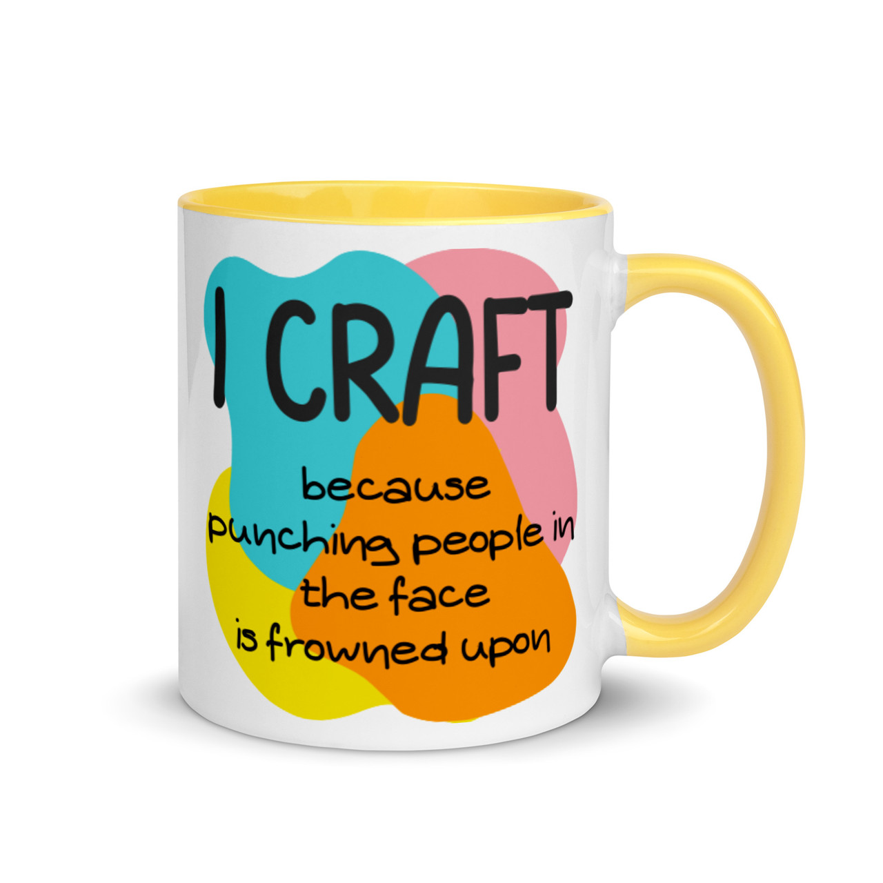 I craft because... - Mug with colour inside