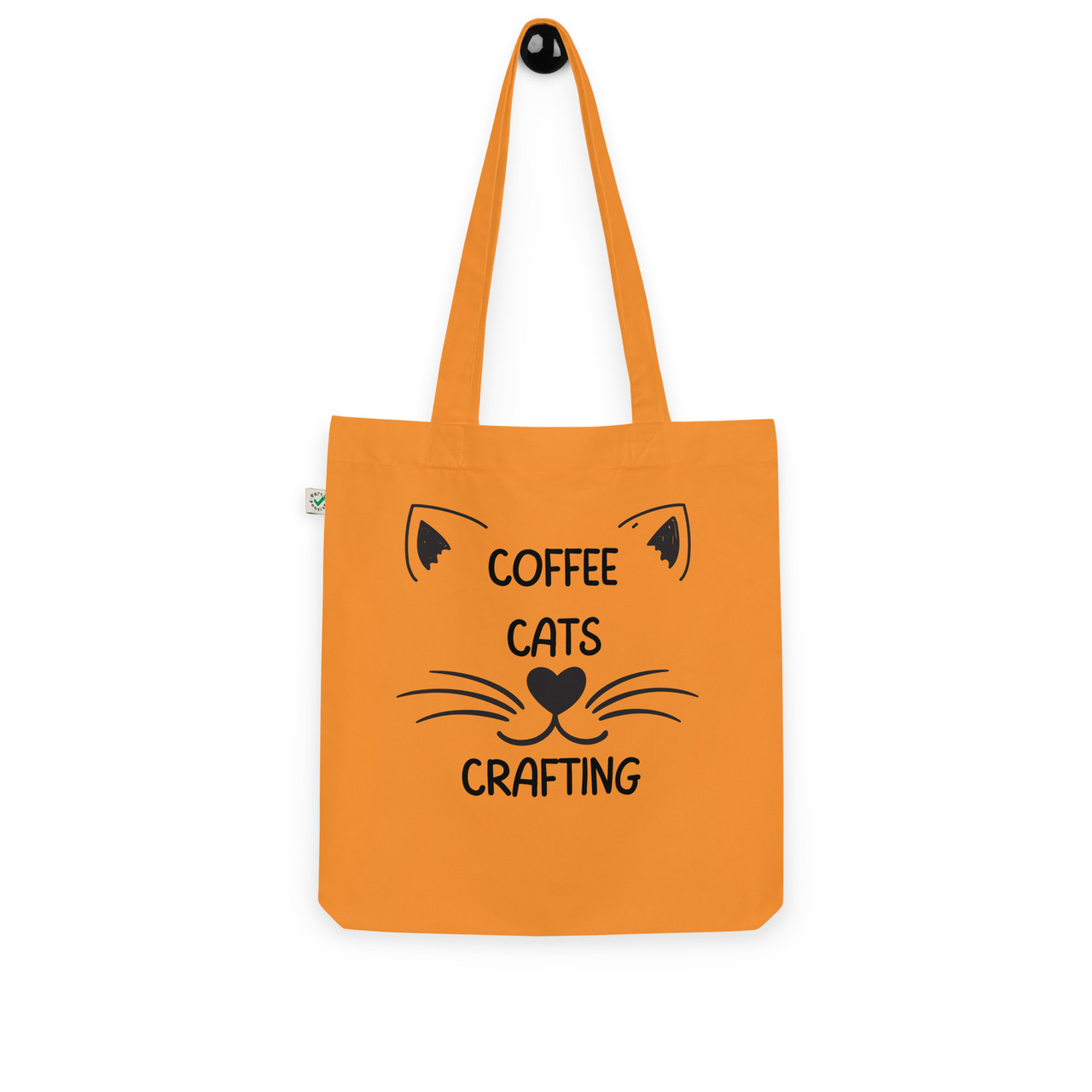 Coffee Cats & Crafting - Organic cotton tote bag