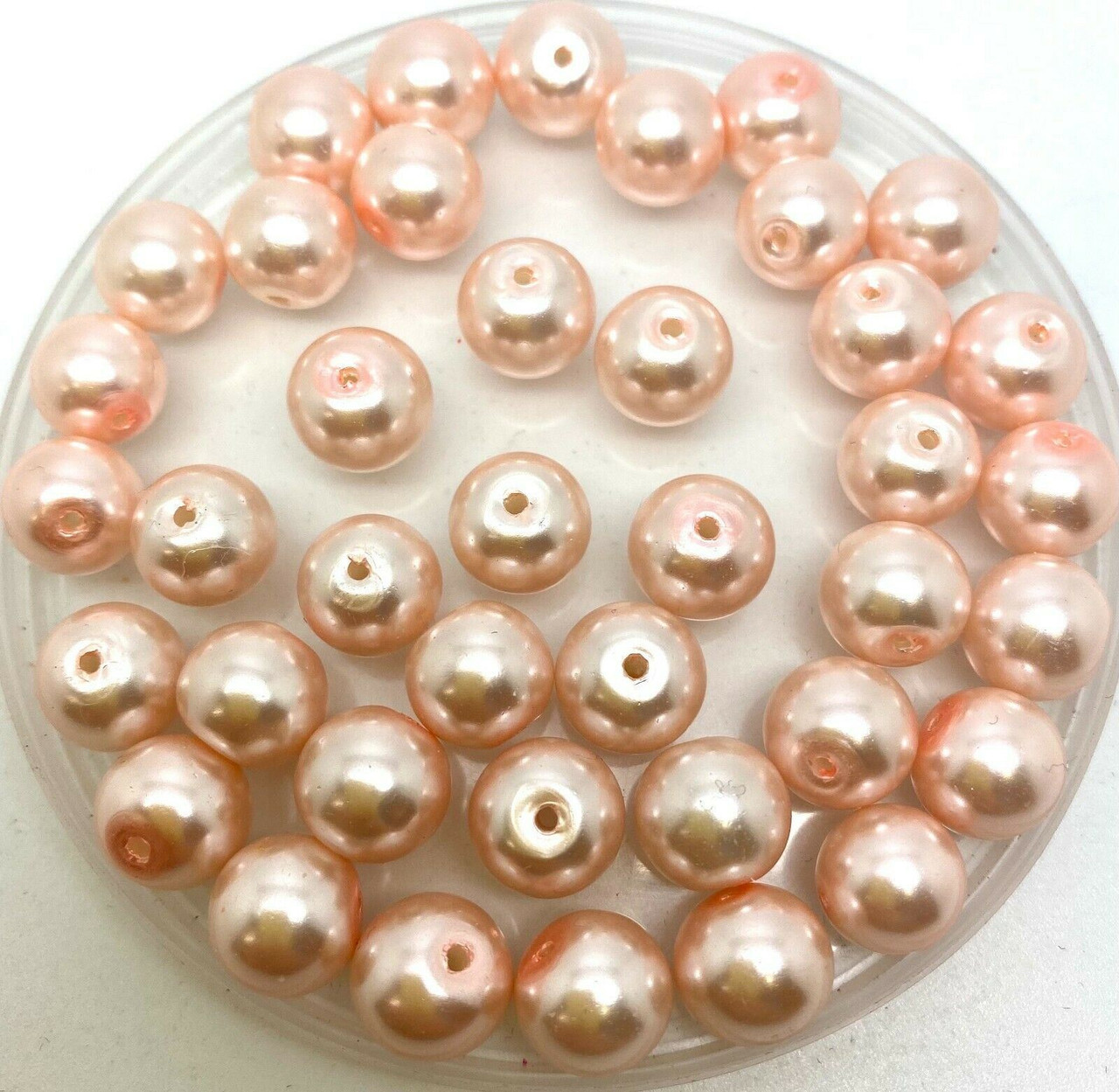 Shell Pink 10mm Glass Pearls