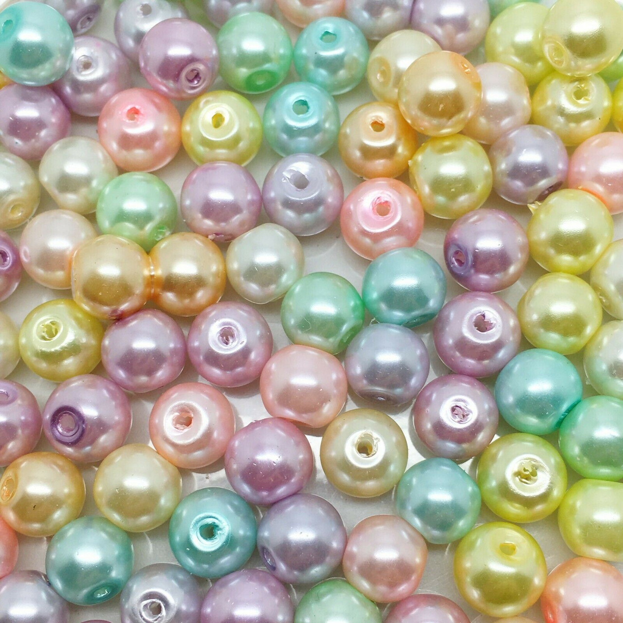 Pastel Mix 6mm Glass Pearls