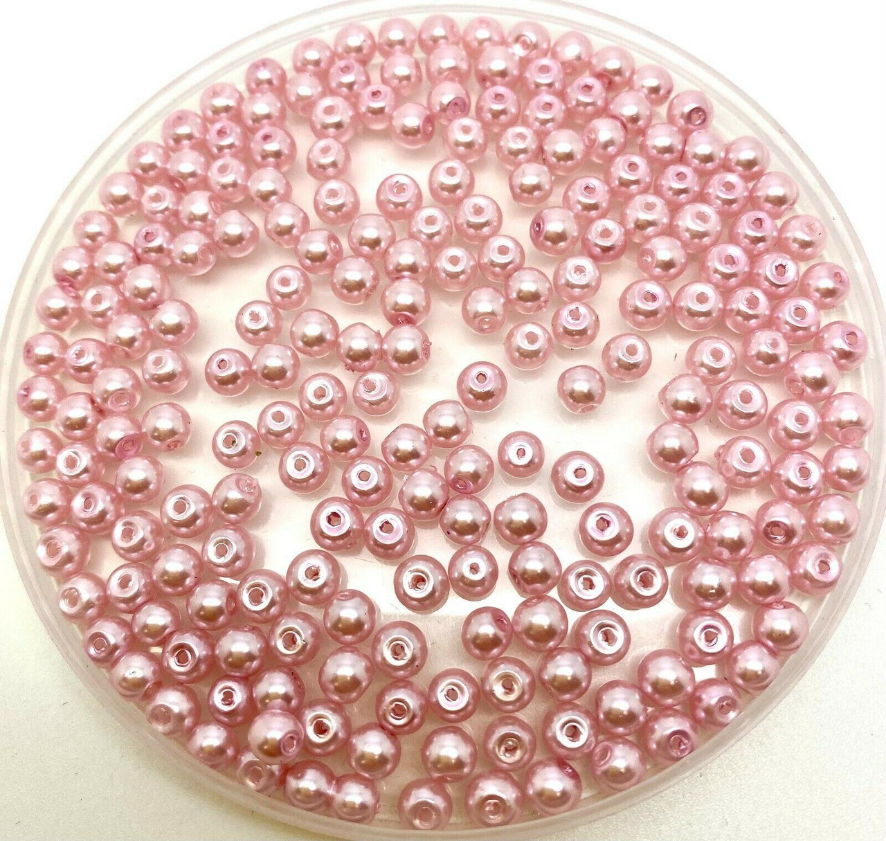 Blush Pink 4mm Glass Pearls