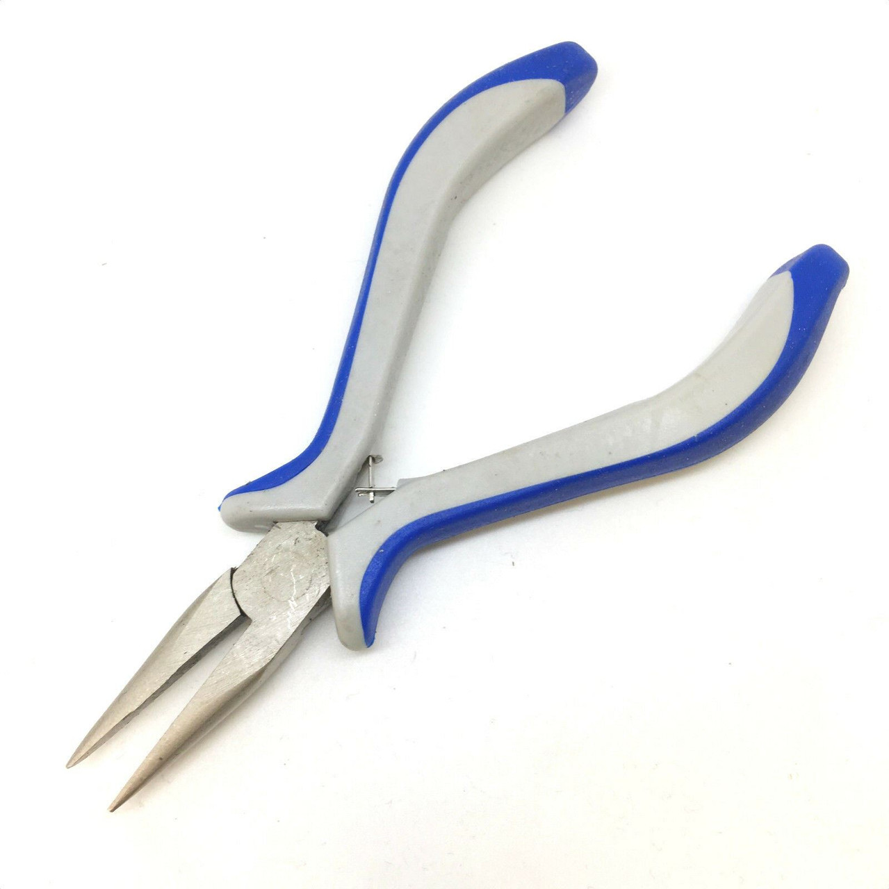 Jewellery Making Pliers - Chain Nose, blue & grey handles