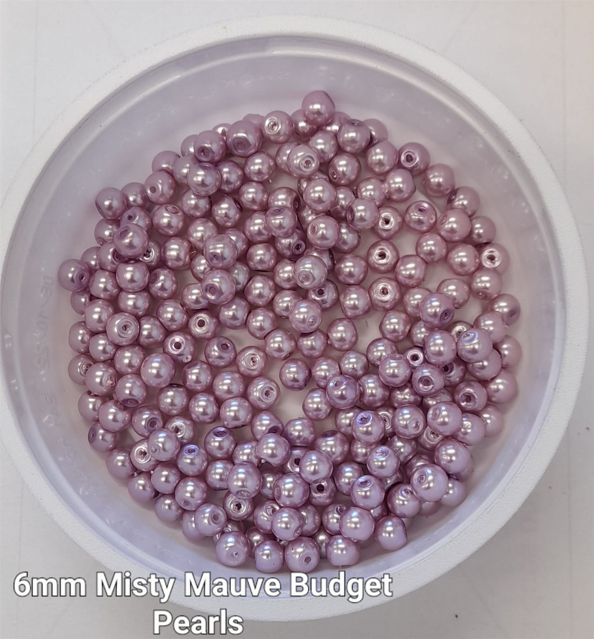 4mm budget Glass Pearls - Misty Mauve (500 beads)