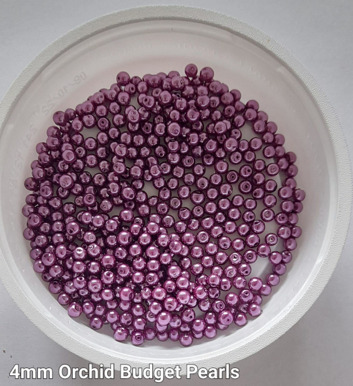 4mm budget Glass Pearls - Orchid (500 beads)