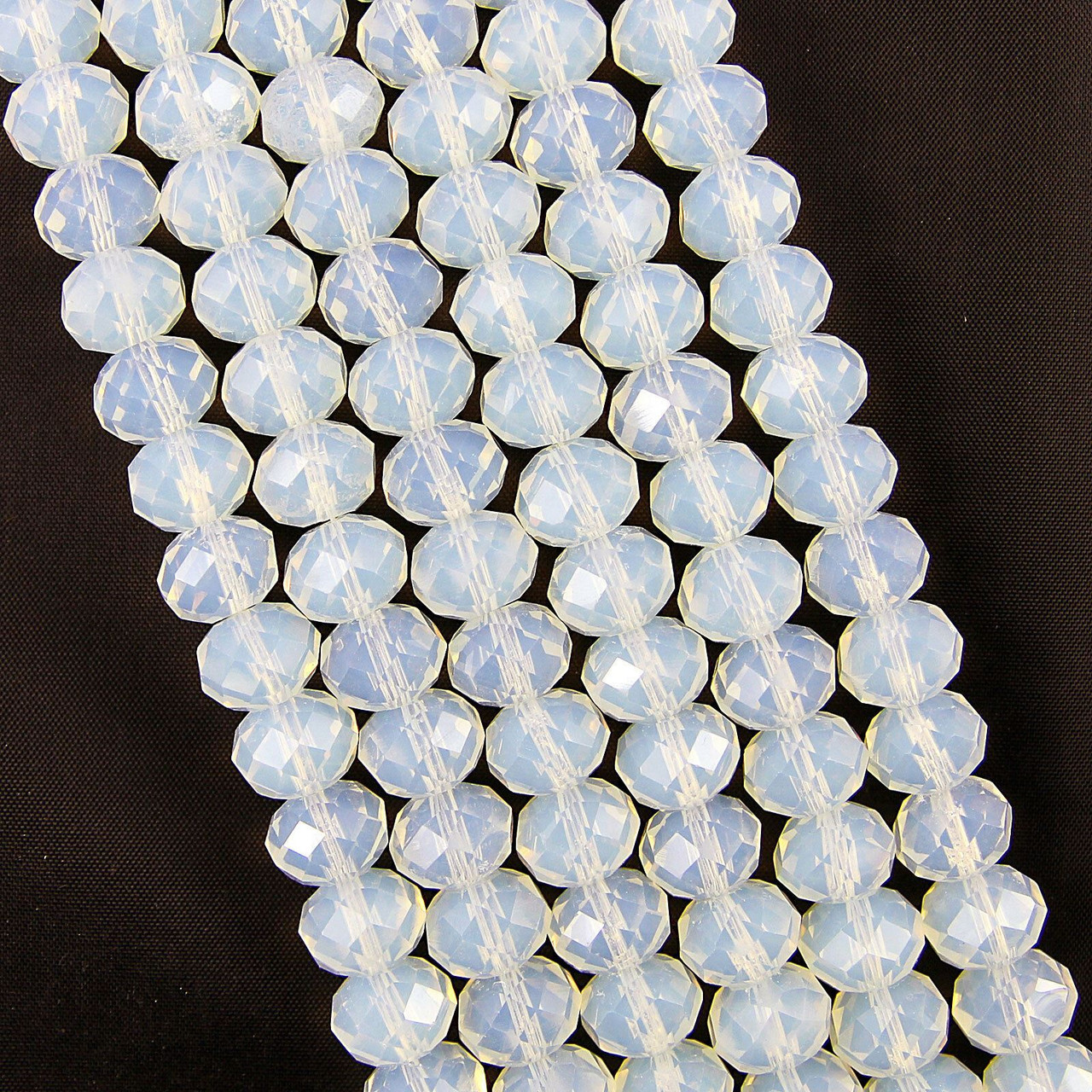 Opal 3x2mm Faceted Glass Rondelles