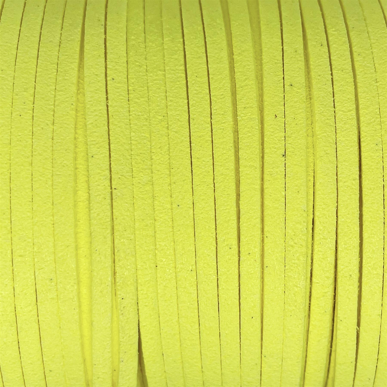 Acid Yellow Faux Suede Cord