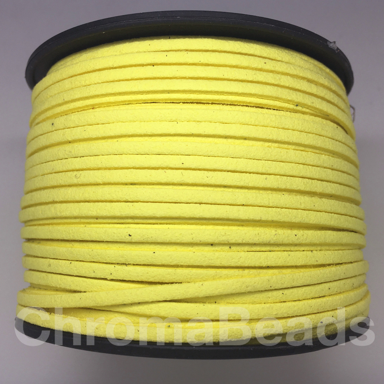 Bright Yellow Faux Suede Cord