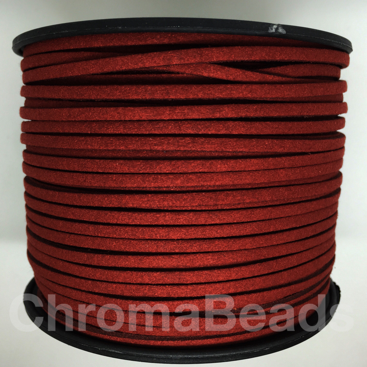 Dark Red Faux Suede Cord