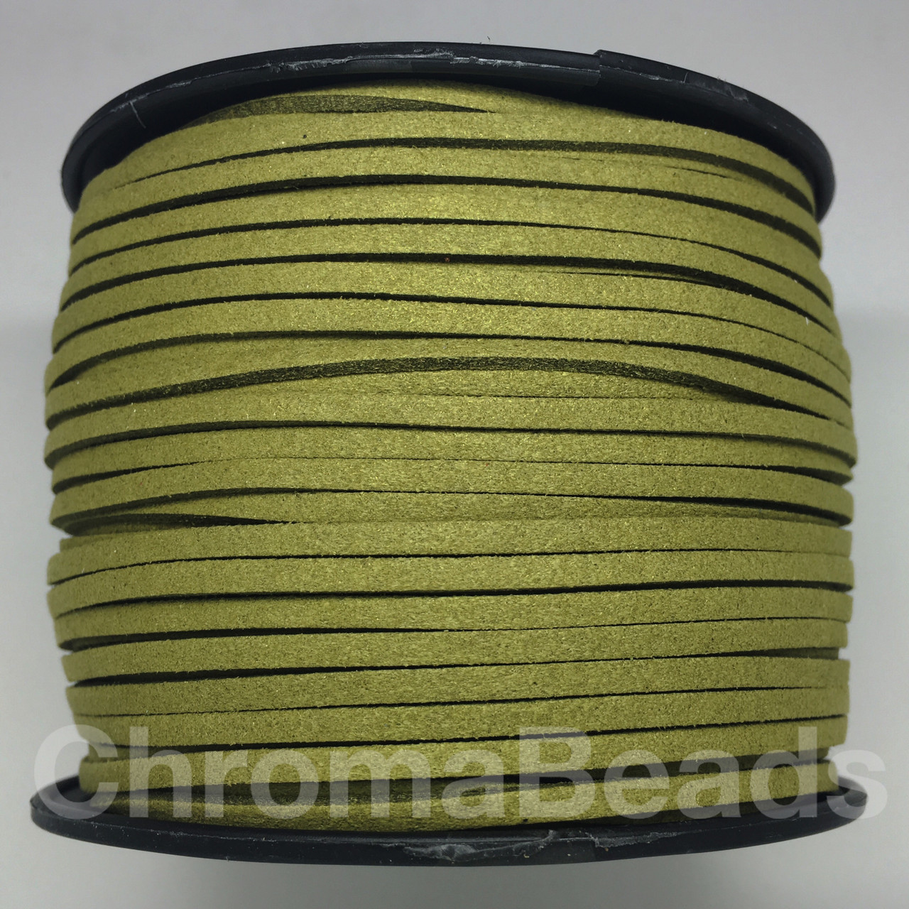 Olive Green Faux  Suede Cord