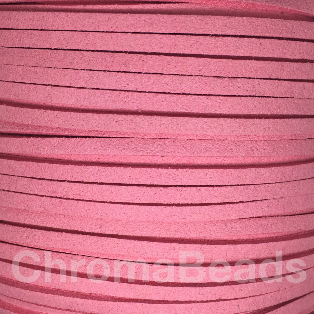 Rose Pink Faux Suede Cord