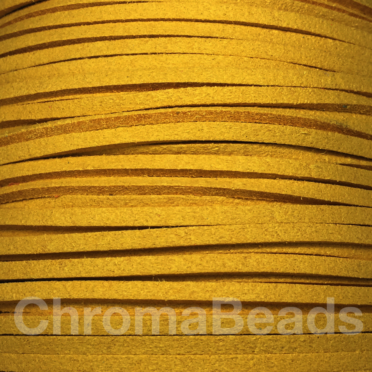 Sunshine Yellow Faux Suede Cord