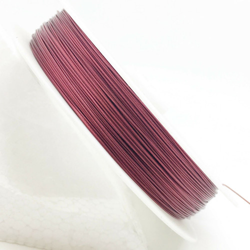 50m roll Tiger Tail - Raspberry - 0.45mm