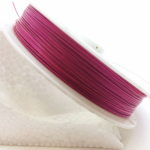 50m roll Tiger Tail - Hot Pink - 0.45mm