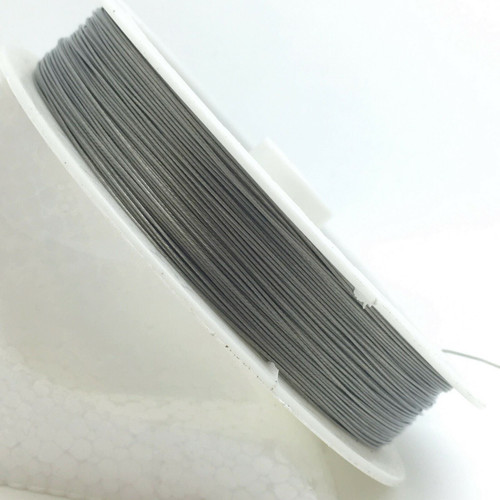 50m roll Tiger Tail - Silver Grey - 0.45mm, beading stringing wire