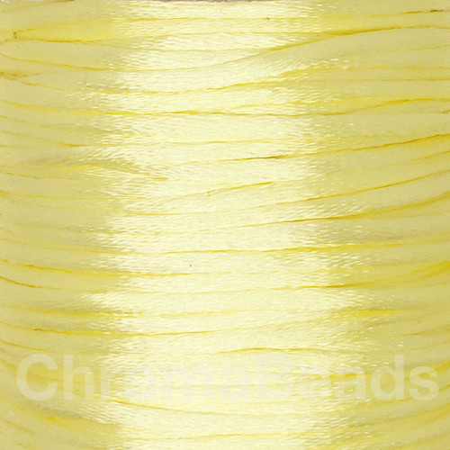 Lemon (pale yellow) 2mm satin rattail cord