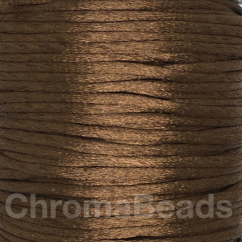 Chocolate Brown 2mm satin rattail cord
