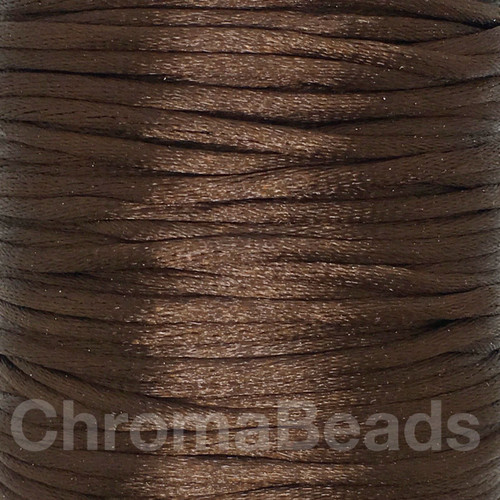 Dark Brown 2mm satin rattail cord