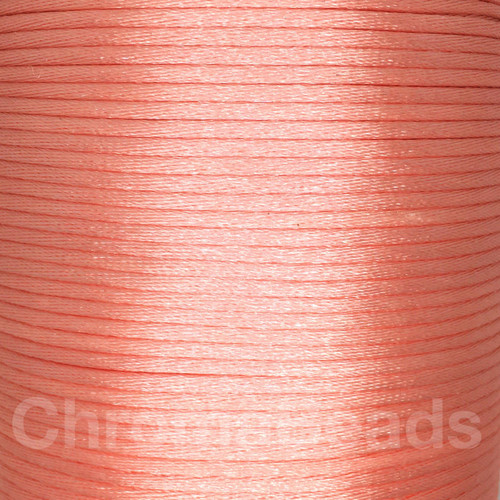 Salmon Pink 2mm satin rattail cord