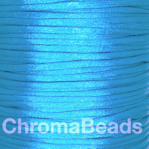 Turquoise 2mm satin rattail cord