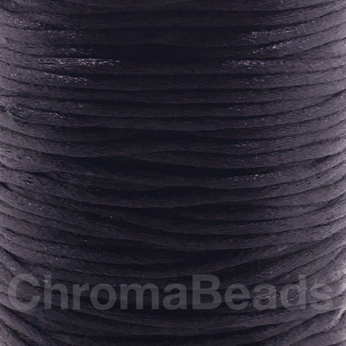 Reel of Nylon Cord (Rattail) - Black, approx 45m