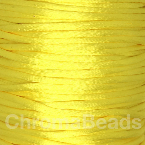 2 Reels of Nylon Cord (Rattail) - Yellow, approx 45m each