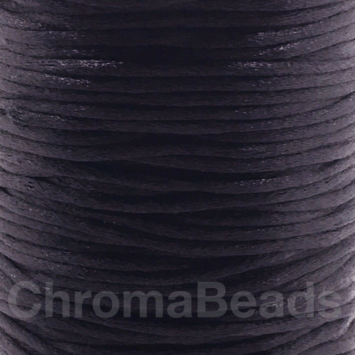 Reel of Nylon Cord (Rattail) - Black, approx 90m