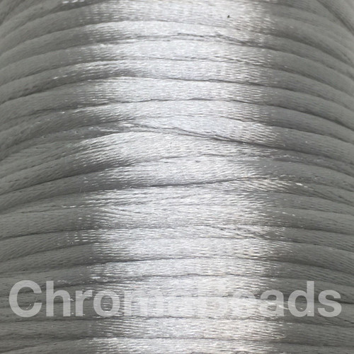 Reel of Nylon Cord (Rattail) - Silver, approx 72m