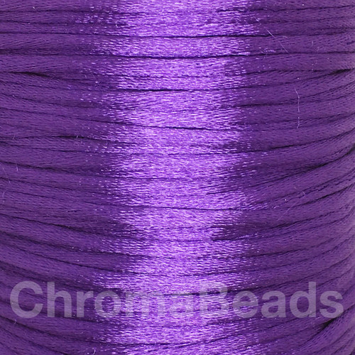 2x Reel of Nylon Cord (Rattail) - Purple, approx 45m each