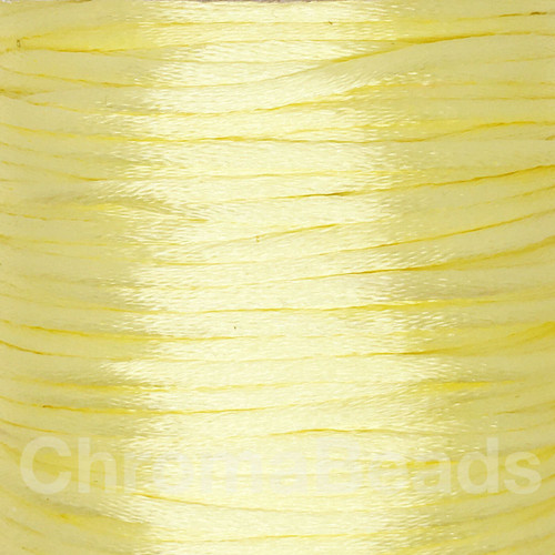 2x Reels of Nylon Cord (Rattail) - Lemon, approx 45m each