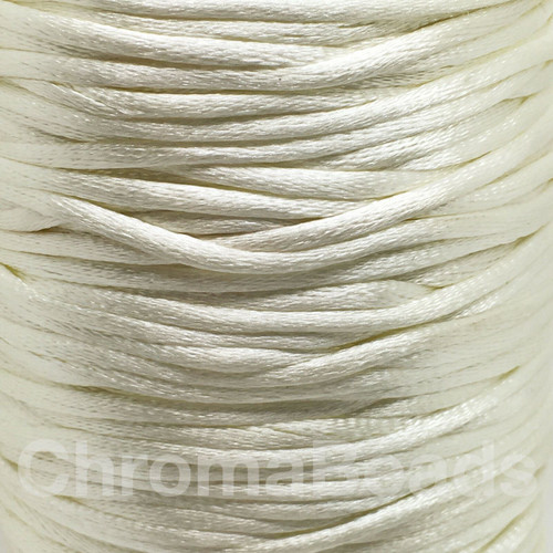 Reel of Nylon Cord (Rattail) - Ivory, approx 45m