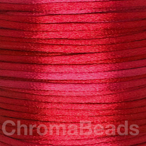 2 Reels of Nylon Cord (Rattail) - Dark Red, approx 45m each
