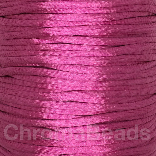 2x Reels of Nylon Cord (Rattail) - Cerise, approx 45m each