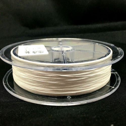 100m reel of 0.1mm braided beading thread, White