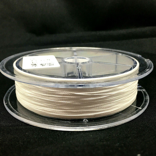 100m reel of 0.2mm braided beading thread, White
