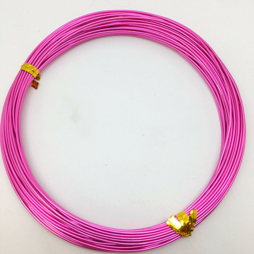 10m Aluminium Wire, 1.0mm thick - Bright Pink