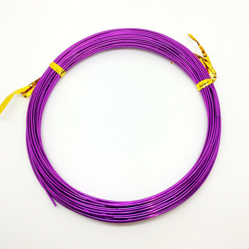 10m Aluminium Wire, 1.0mm thick - Purple