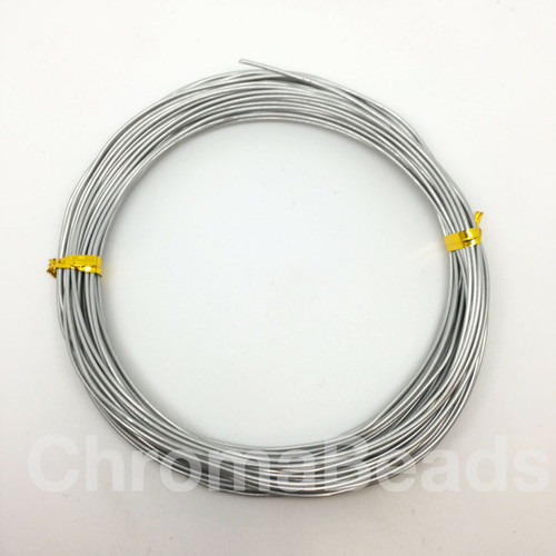 20m Aluminium Wire, 1.0mm thick - Steel Grey