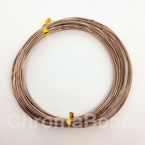 10m Aluminium Wire, 1.0mm thick - Light Brown