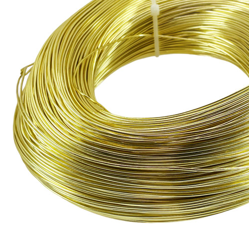200m Aluminium Wire (wholesale), 1.0mm thick - Gold