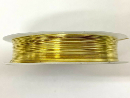 Roll of Copper Wire, 0.2mm thickness, GOLD colour, approx 35m length