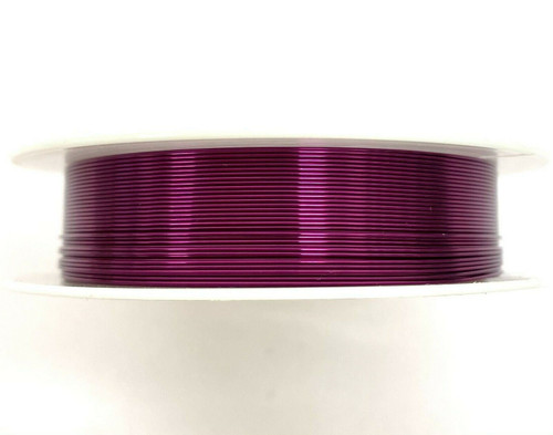 Roll of Copper Wire, 0.2mm thickness, PLUM colour, approx 35m length