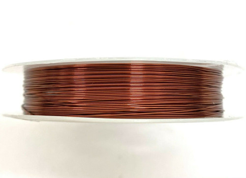 Roll of Copper Wire, 0.3mm thickness, CHOCOLATE BROWN colour, approx 26m length